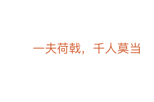 一夫荷戟,千人莫當