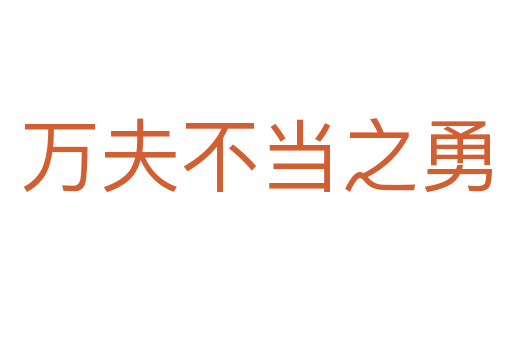 萬(wàn)夫不當(dāng)之勇