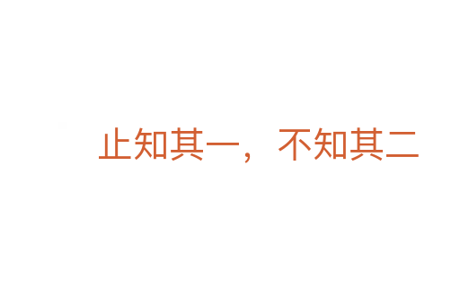 止知其一，不知其二