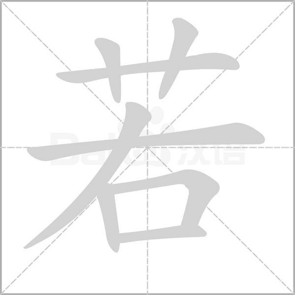 若的筆順動畫演示