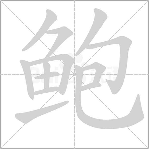 鮑的筆順動(dòng)畫演示