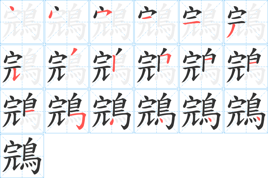 鵍的筆順分步演示